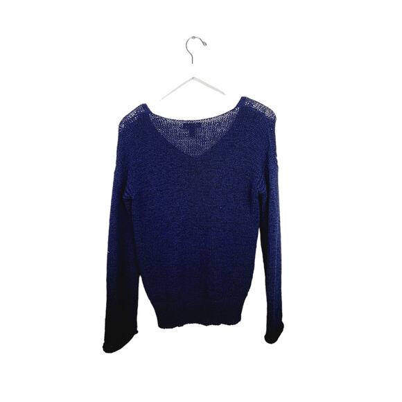 J. Crew Flare Sleeve Swing Sweater Navy Blue Style H7152 - Size XS - Picture 6 of 9